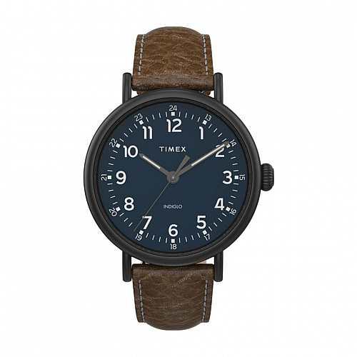 Timex® Standard XL 43mm Leather Strap - Brown